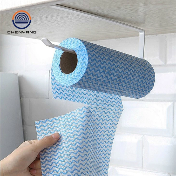 Blue Wave Pattern Printed Spunlace Non Woven Fabric Jumbo Roll